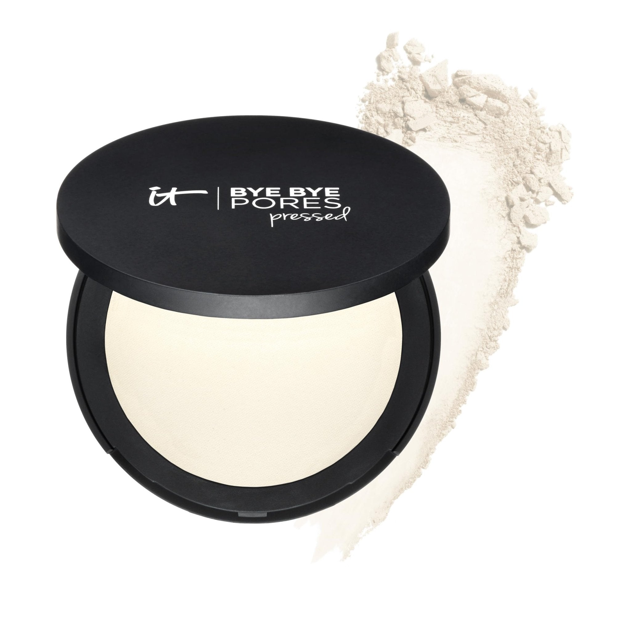 IT Cosmetics Bye Bye Pores Pressed Finishing Powder - Universal Translucent Shade - Contains Anti-Aging Peptides, Hydrolyzed Collagen & Antioxidants - 0.31 oz - TrustMedUSA