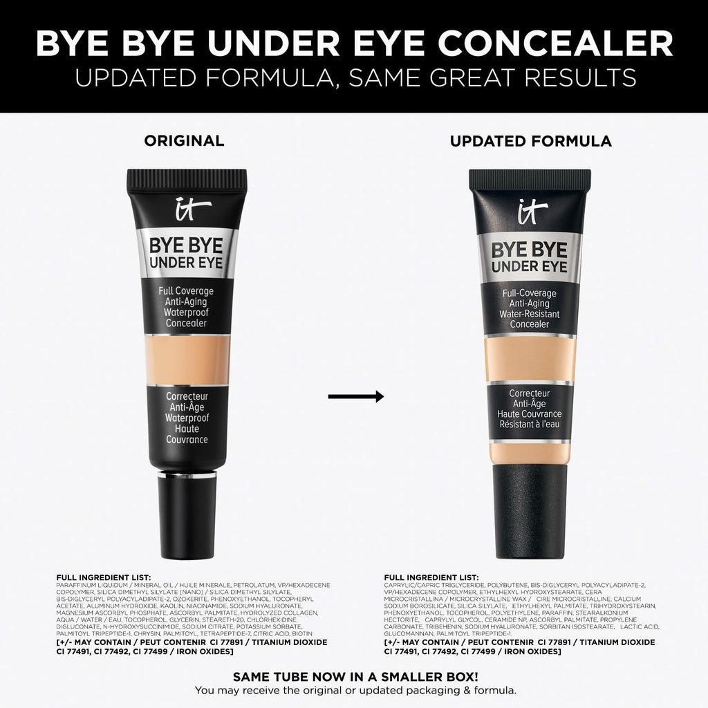 IT Cosmetics Bye Bye Under Eye Concealer (Light Nude) - Water-Resistant, Full Coverage Brightening Concealer For Dark Circles, Fine Lines, Redness & Discoloration, Anti-Aging, 24H Wear - 0.4 fl oz - TrustMedUSA