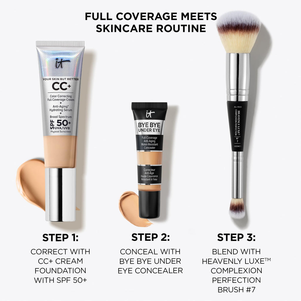 IT Cosmetics Bye Bye Under Eye Concealer (Light Nude) - Water-Resistant, Full Coverage Brightening Concealer For Dark Circles, Fine Lines, Redness & Discoloration, Anti-Aging, 24H Wear - 0.4 fl oz - TrustMedUSA