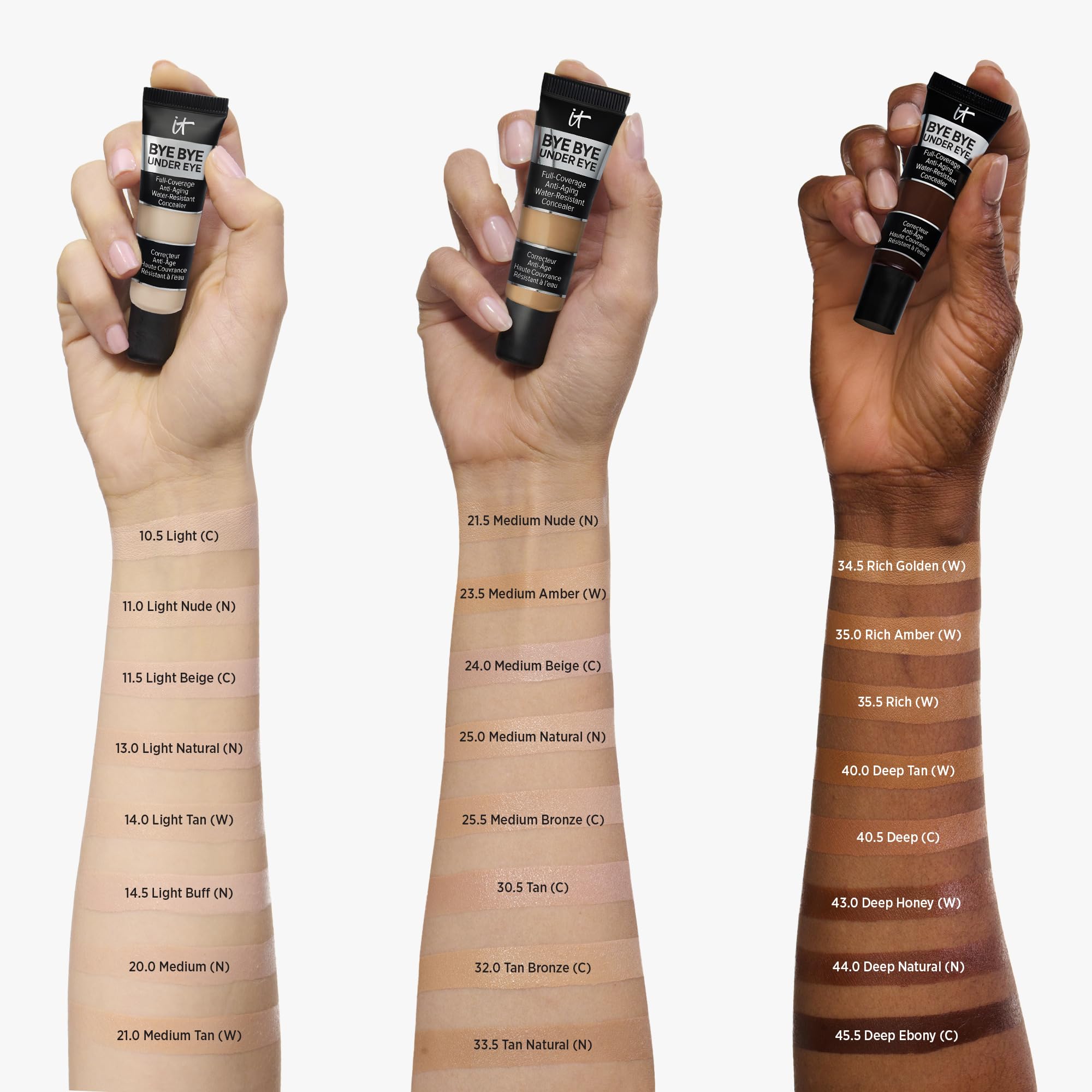 IT Cosmetics Bye Bye Under Eye Concealer (Light Nude) - Water-Resistant, Full Coverage Brightening Concealer For Dark Circles, Fine Lines, Redness & Discoloration, Anti-Aging, 24H Wear - 0.4 fl oz - TrustMedUSA