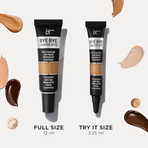 IT Cosmetics Bye Bye Under Eye Concealer (Light Nude) - Water-Resistant, Full Coverage Brightening Concealer For Dark Circles, Fine Lines, Redness & Discoloration, Anti-Aging, 24H Wear - 0.4 fl oz - TrustMedUSA