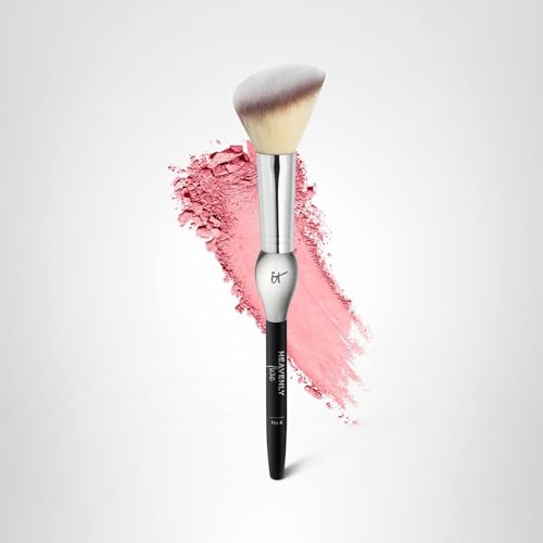IT Cosmetics Heavenly Luxe French Boutique Blush Brush 4 - Angled Blush Brush for Cheeks - Liquid & Powder Blush Brush - Makeup Brush With Award-Winning Heavenly Luxe Hair - TrustMedUSA
