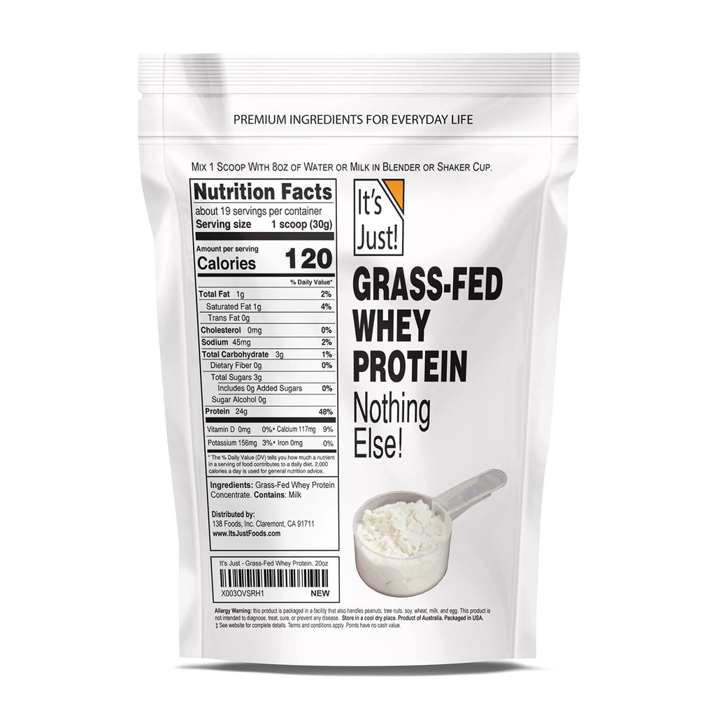 It's Just! - 100% Whey Protein Concentrate, Made in USA, Premium WPC-80, No Added - TrustMedUSA