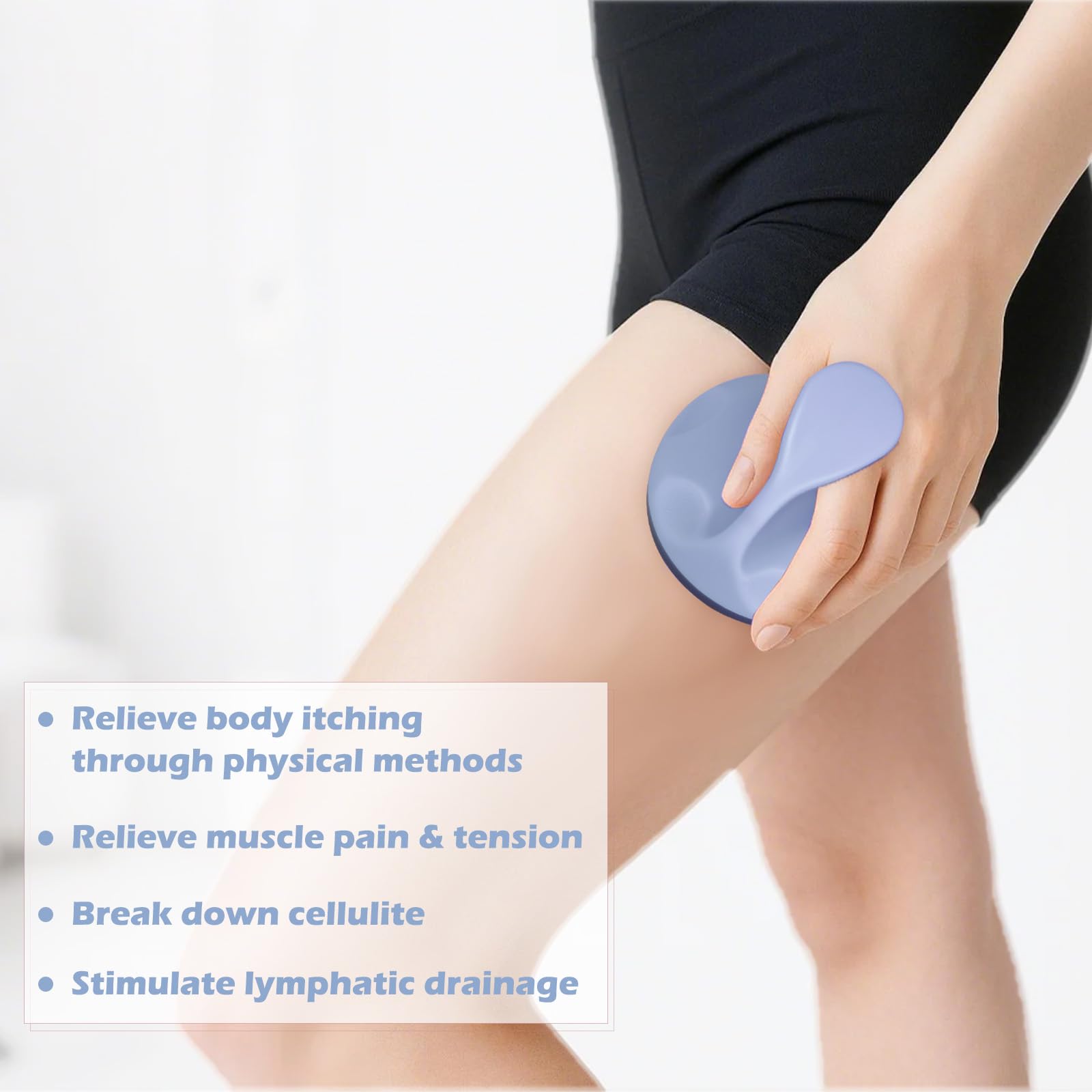 iunxkmi Lymphatic Massage Roller for Cellulite Remover Body Sculpting - Handheld Cellulite Massage Tool for Body Bloat Blood Circulation Lymphatic Drainage Blue - Maple Wellness Supplements