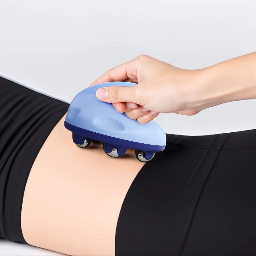 iunxkmi Lymphatic Massage Roller for Cellulite Remover Body Sculpting - Handheld Cellulite Massage Tool for Body Bloat Blood Circulation Lymphatic Drainage Blue - Maple Wellness Supplements