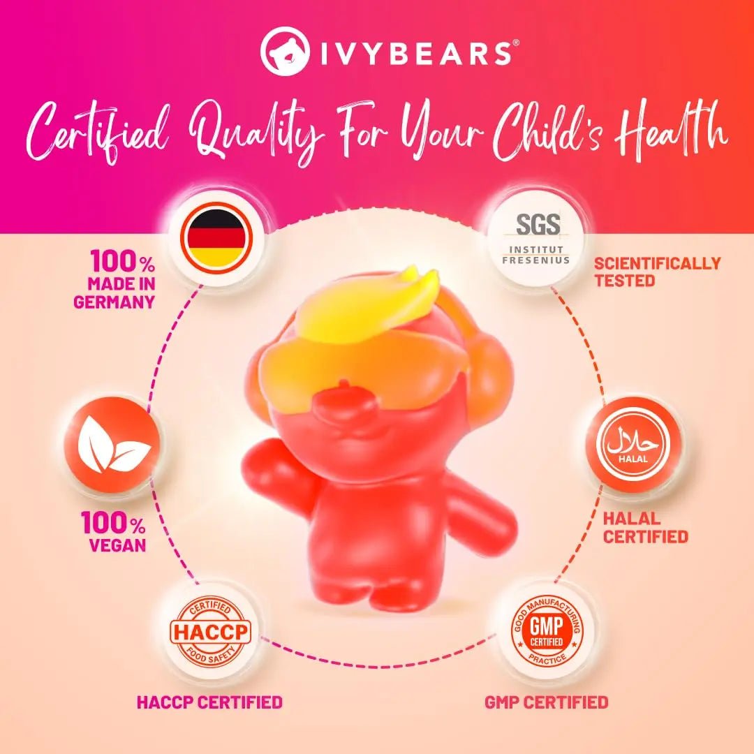 IvyBears® Superpower Kids - Multivitamin Gummies for Immune Support - Strengthen Children's Immune Systems with Vitamins C, D2, B6, A - TrustMedUSA