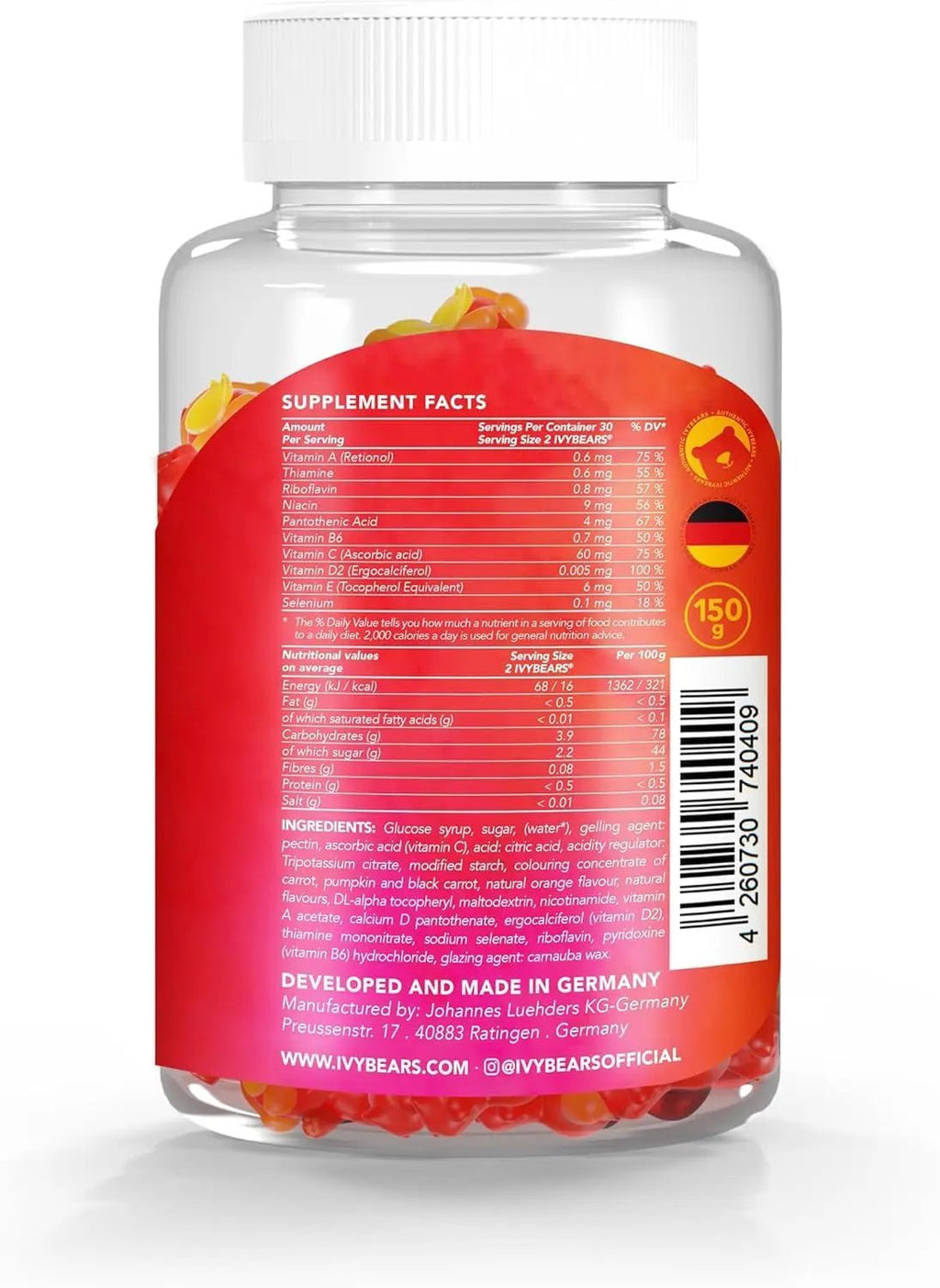 IvyBears® Superpower Kids - Multivitamin Gummies for Immune Support - Strengthen Children's Immune Systems with Vitamins C, D2, B6, A - TrustMedUSA