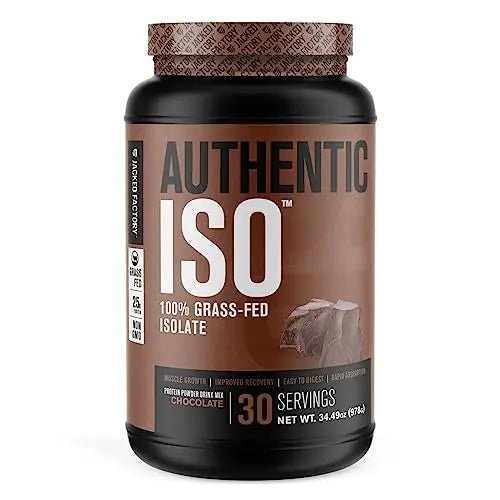 Jacked Factory Authentic ISO Grass Fed Whey Protein Isolate Powder - Low Carb - TrustMedUSA