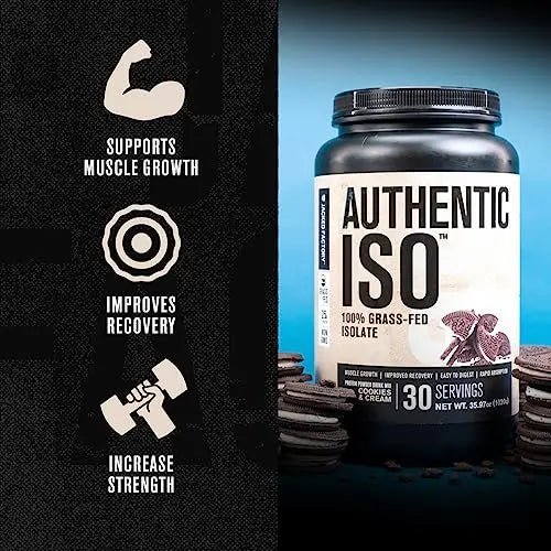 Jacked Factory Authentic ISO Grass Fed Whey Protein Isolate Powder - Low Carb - TrustMedUSA