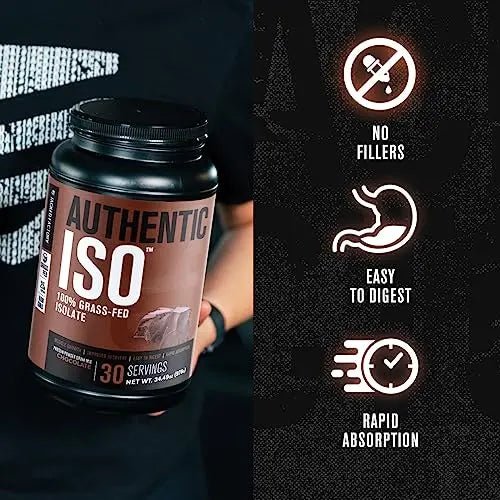 Jacked Factory Authentic ISO Grass Fed Whey Protein Isolate Powder - Low Carb - TrustMedUSA