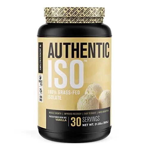 Jacked Factory Authentic ISO Grass Fed Whey Protein Isolate Powder - Low Carb - TrustMedUSA