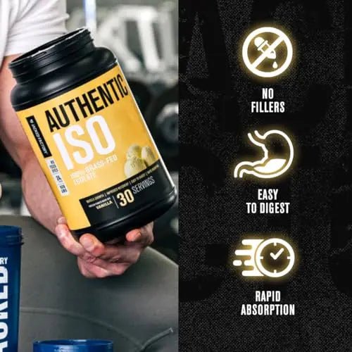 Jacked Factory Authentic ISO Grass Fed Whey Protein Isolate Powder - Low Carb - TrustMedUSA