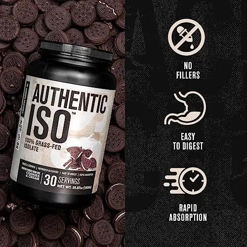 Jacked Factory Authentic ISO Grass Fed Whey Protein Isolate Powder - Low Carb - TrustMedUSA