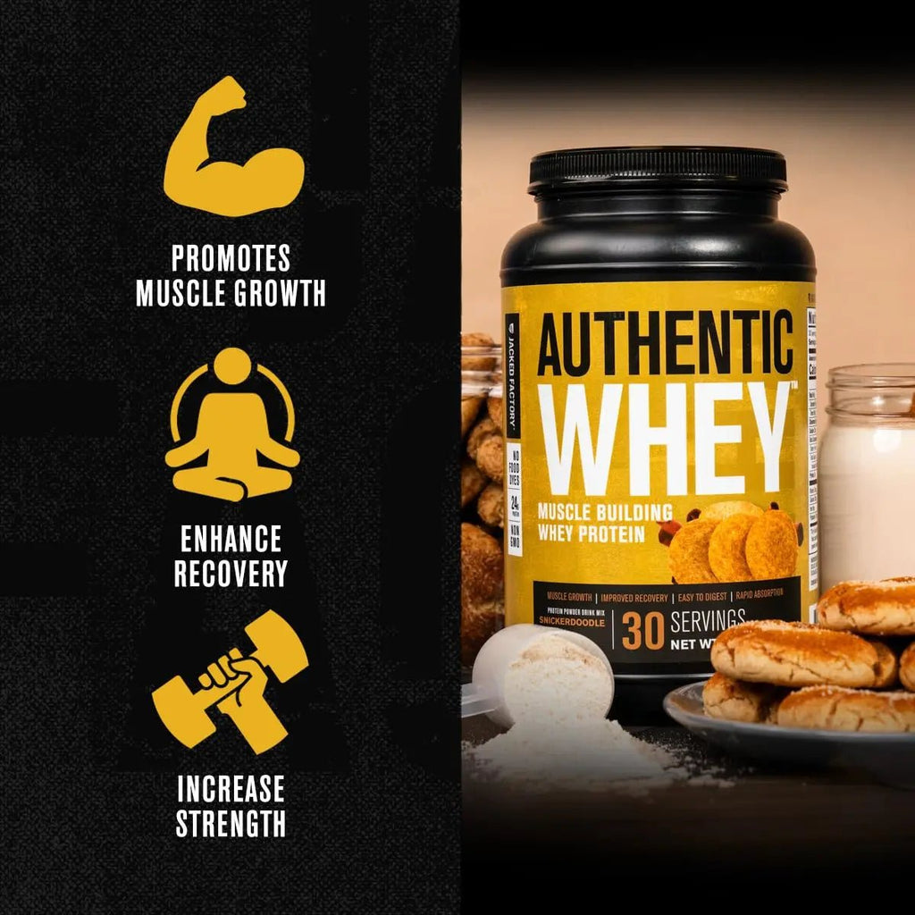 Jacked Factory Authentic Whey Muscle Building Whey Protein Powder - Low Carb - TrustMedUSA