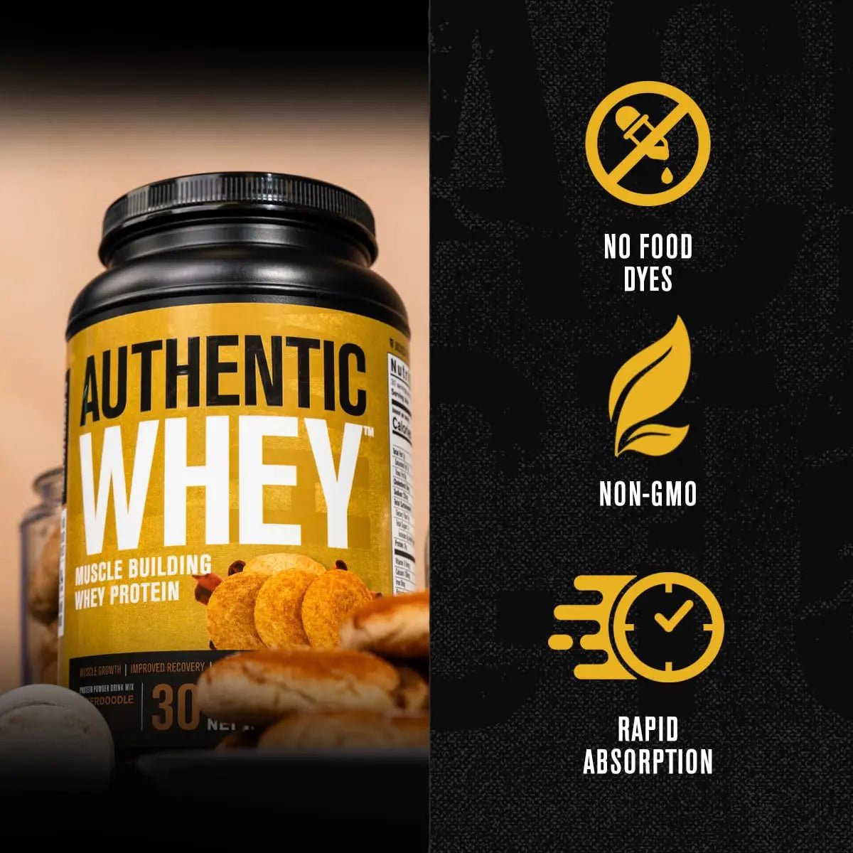 Jacked Factory Authentic Whey Muscle Building Whey Protein Powder - Low Carb - TrustMedUSA
