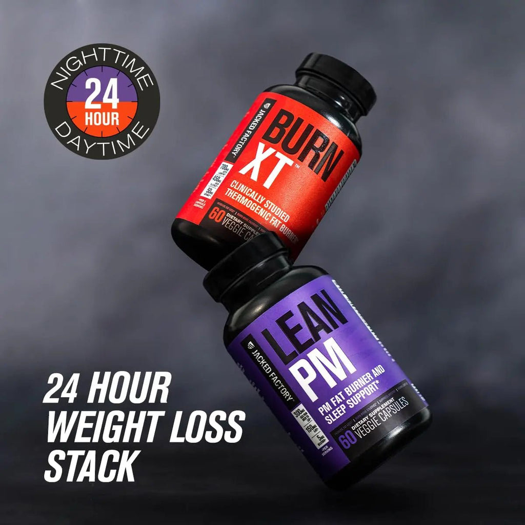Jacked Factory Burn-XT Clinically Studied Fat Burner & Weight Loss Supplement - Appetite Suppressant & Energy Booster - with Acetyl L-Carnitine - TrustMedUSA