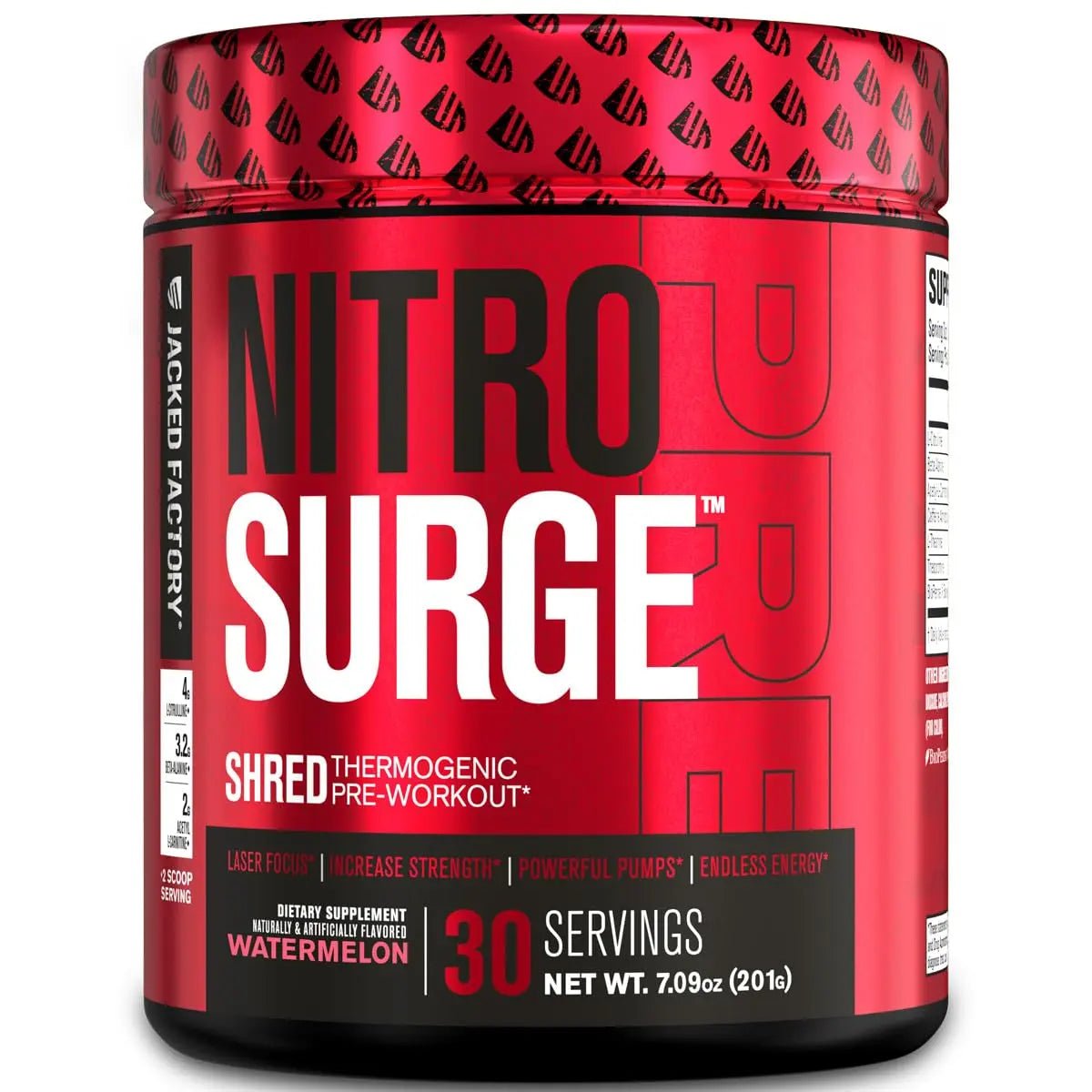 Jacked Factory NITROSURGE Shred Pre Workout Supplement - Energy Booster, Instant - TrustMedUSA