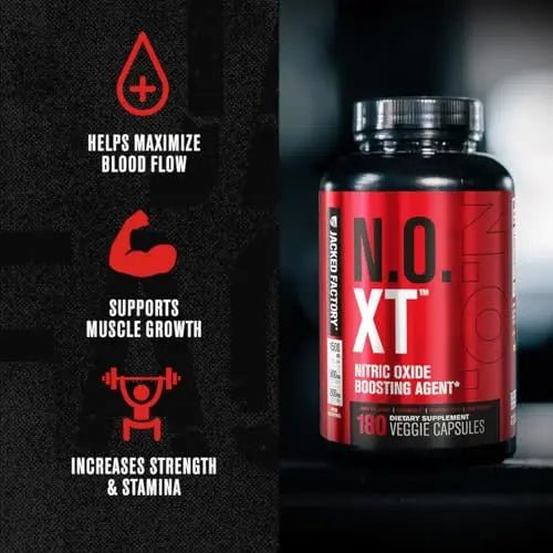 Jacked Factory N.O. XT Nitric Oxide Supplement with Nitrosigine L Arginine, L Citrulline - TrustMedUSA