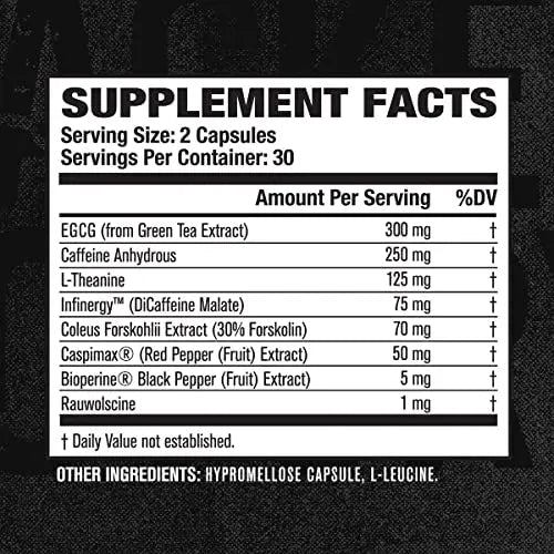 Jacked Factory Thermo XT Thermogenic Fat Burner - Cutting Weight Loss Supplement - TrustMedUSA