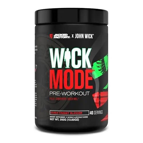 Jacked Factory X John Wick - Wick Mode Pre Workout Powder - Intense Energy, Battle-Rea - TrustMedUSA