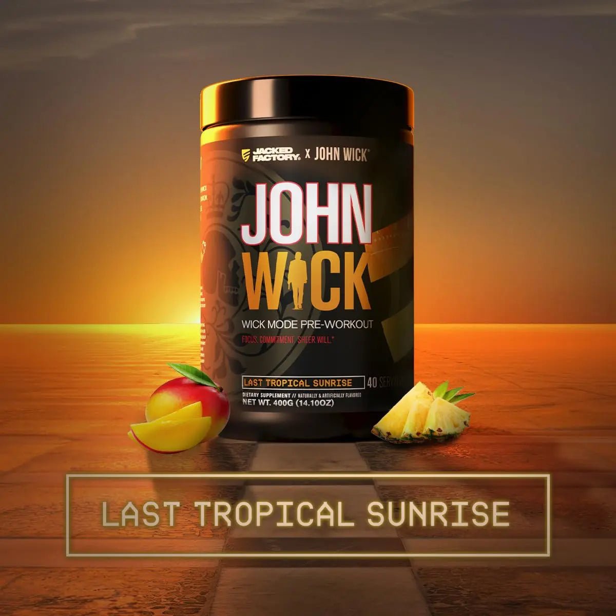 Jacked Factory X John Wick - Wick Mode Pre Workout Powder - Intense Energy, Battle-Ready Focus, Unstoppable Commitment, and Sheer Will - TrustMedUSA