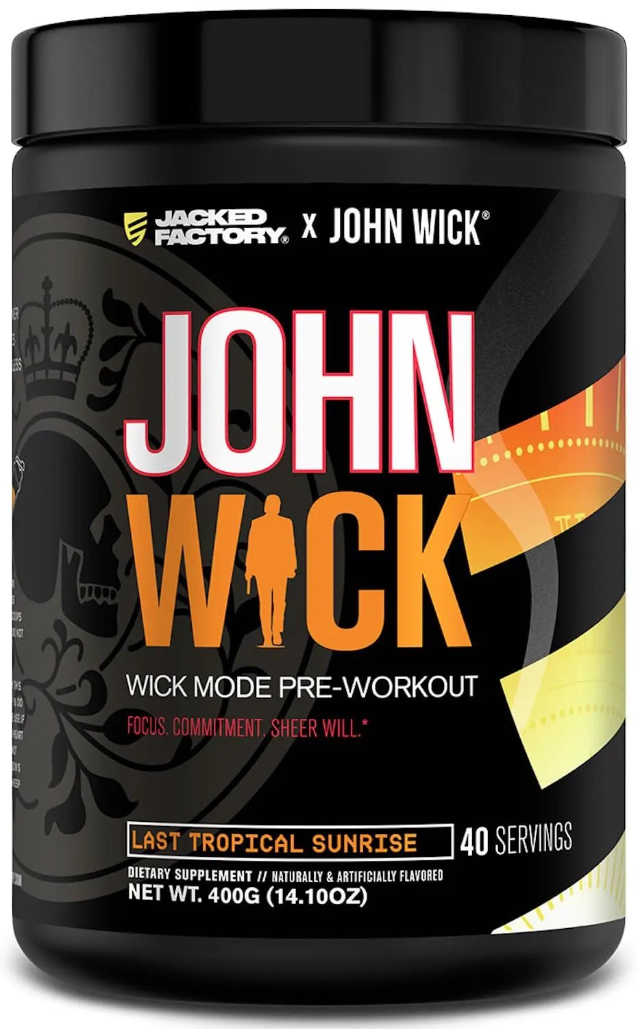 Jacked Factory X John Wick - Wick Mode Pre Workout Powder - Intense Energy, Battle-Ready Focus, Unstoppable Commitment, and Sheer Will - TrustMedUSA