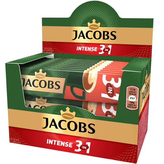 Jacobs INTENSE 3 in 1 Instant Coffee - 20 Coffee Sticks - TrustMedUSA
