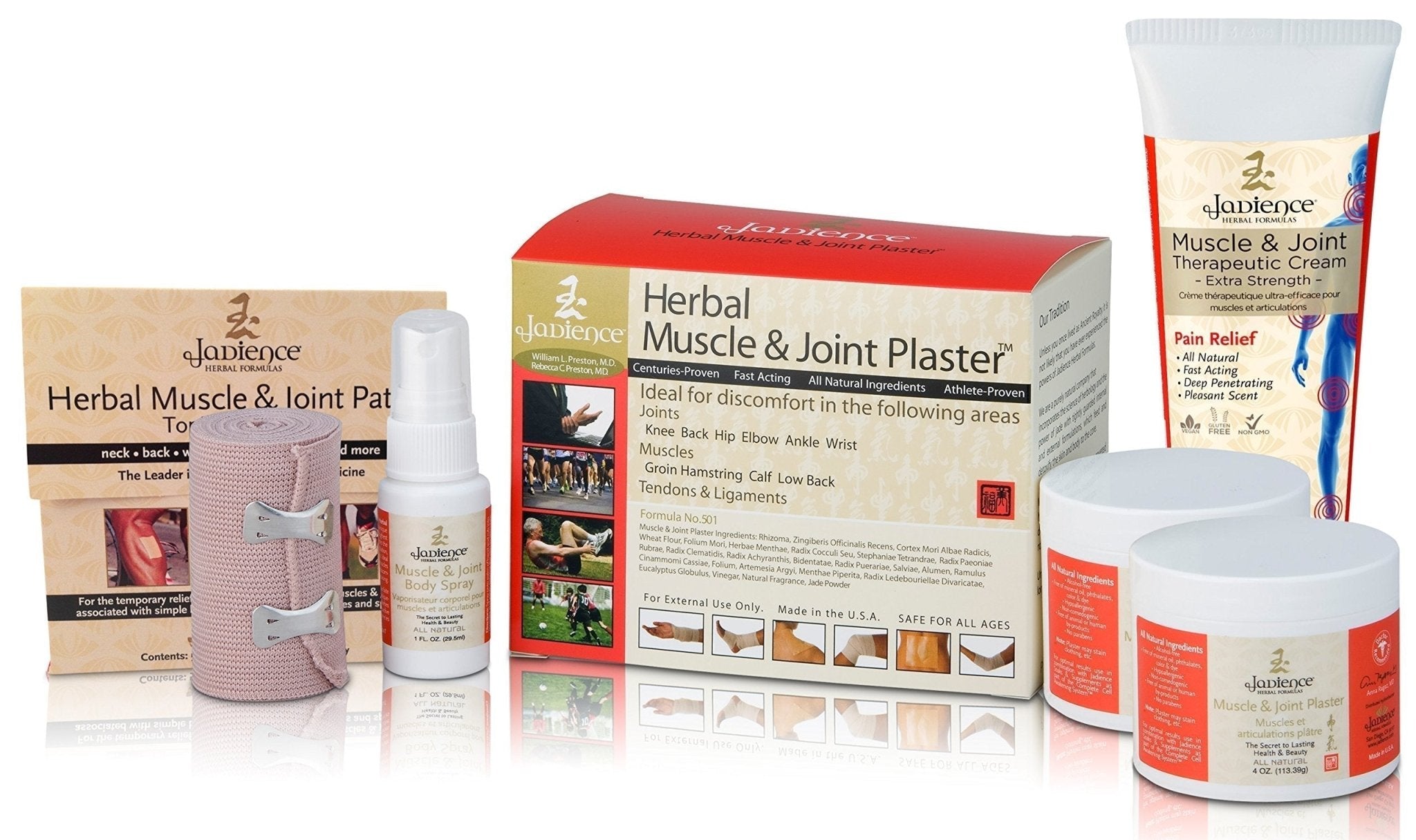 Jadience Severe Pain Relief Kit: Penetrates Deep for Muscle Pull Recovery, Joint Support & Sciatic Nerve| Dit Da Jow Topical Analgesic for Back, Neck, Shoulders, Hips, Knees, Ankles, Elbows & Wrists - TrustMedUSA