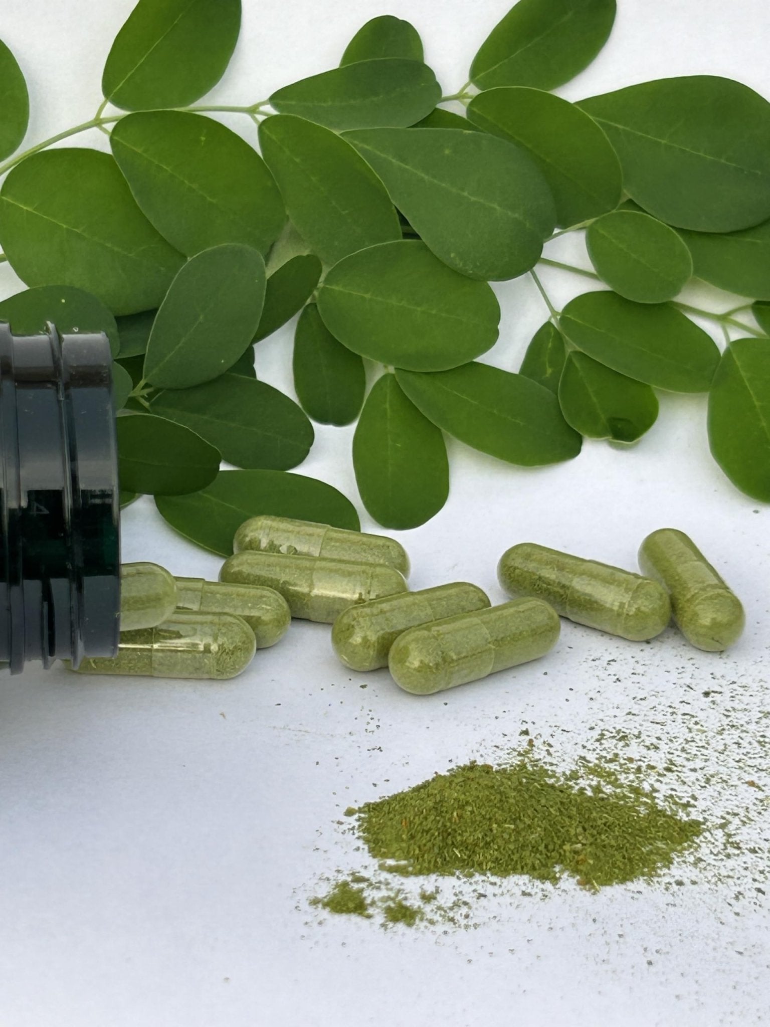 Jamaican Moringa Capsules – 100% Natural Ingredients – Made from Dried Moringa Leaves, Pods & Seeds – 90 Capsules, 500mg – with Turmeric & Ginger – Herbal Supplement, Nutrient-Rich – Easy to Swallow - TrustMedUSA