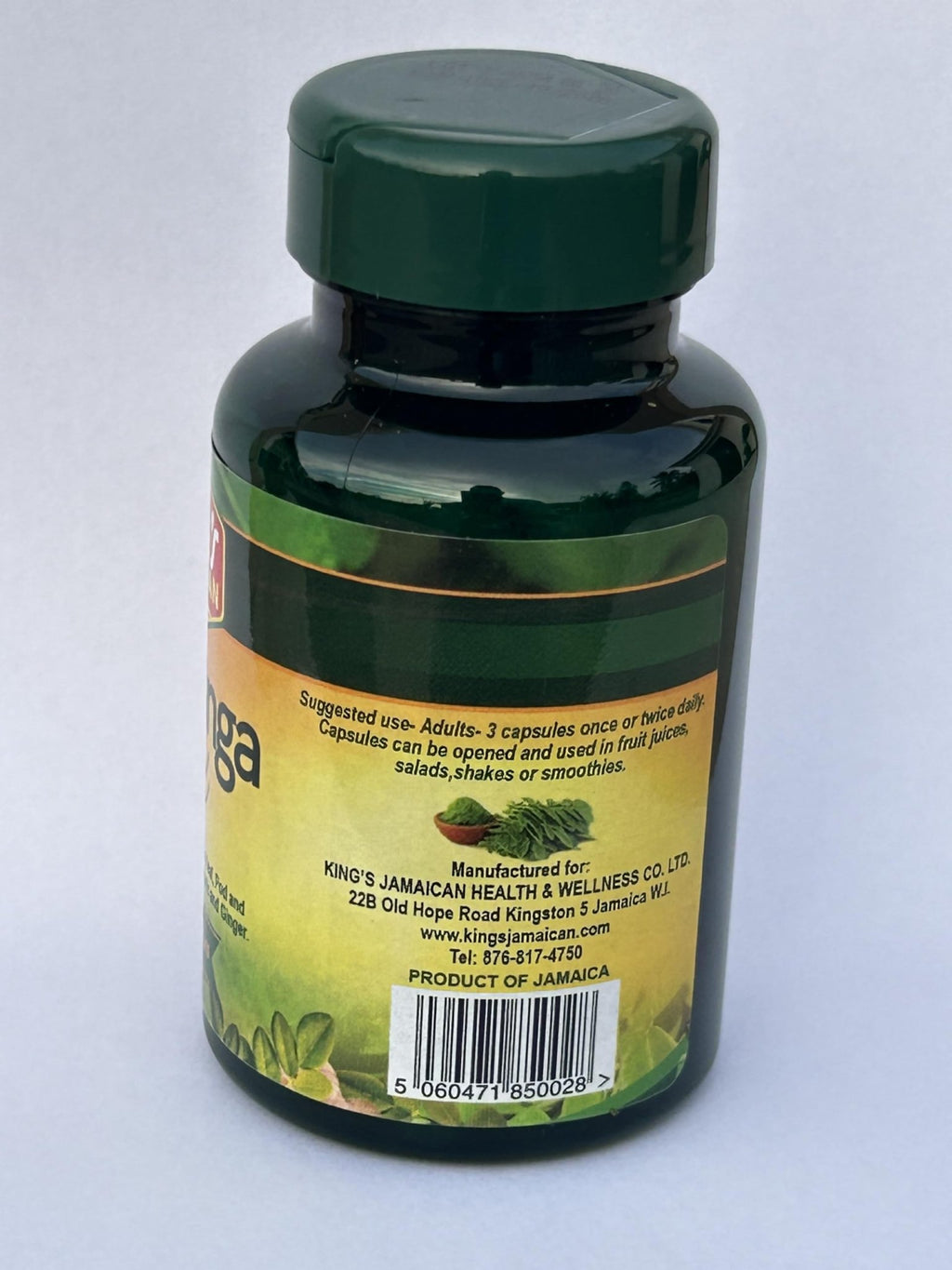 Jamaican Moringa Capsules – 100% Natural Ingredients – Made from Dried Moringa Leaves, Pods & Seeds – 90 Capsules, 500mg – with Turmeric & Ginger – Herbal Supplement, Nutrient-Rich – Easy to Swallow - TrustMedUSA