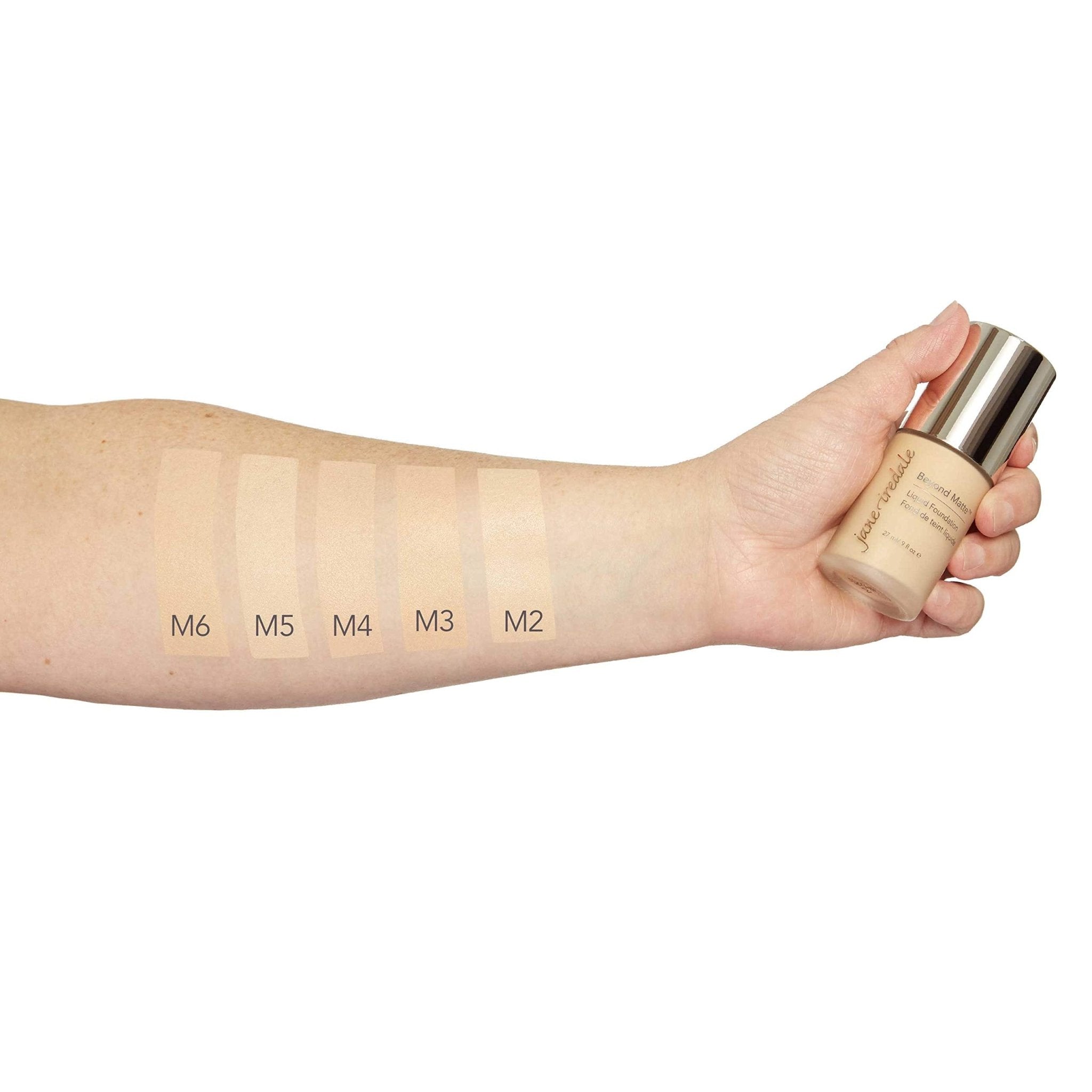 jane iredale Beyond Matte 3-in-1 Liquid Foundation, Long-wear, Buildable Coverage, Vegan, Clean, Cruelty Free, Semi Matte Finish, M6 - TrustMedUSA