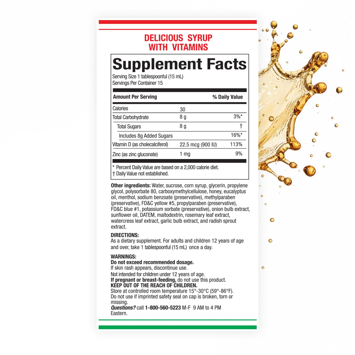 Jarabe Berro y Cebolla Immune Support Syrup with Vitamin D, Zinc & Natural Herbal Extracts – Eucalyptus, Honey, Onion, Garlic & More – Teens & Adult Wellness Formula – 8 Fl Oz Each | 2-Pack - TrustMedUSA