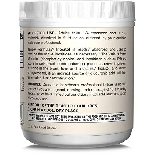 Jarrow Formulas Inositol 600 mg, Dietary Supplement for Cellular Health Support, 8 oz - TrustMedUSA
