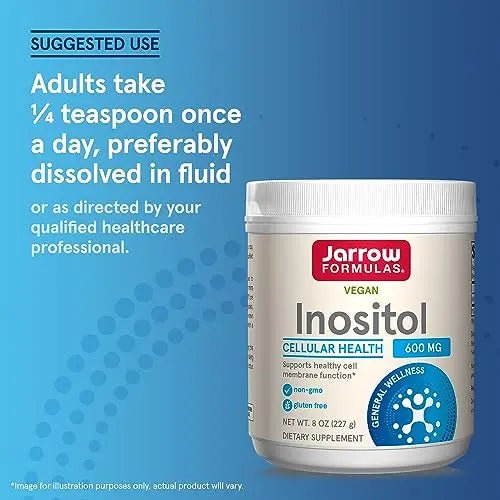 Jarrow Formulas Inositol 600 mg, Dietary Supplement for Cellular Health Support, 8 oz - TrustMedUSA
