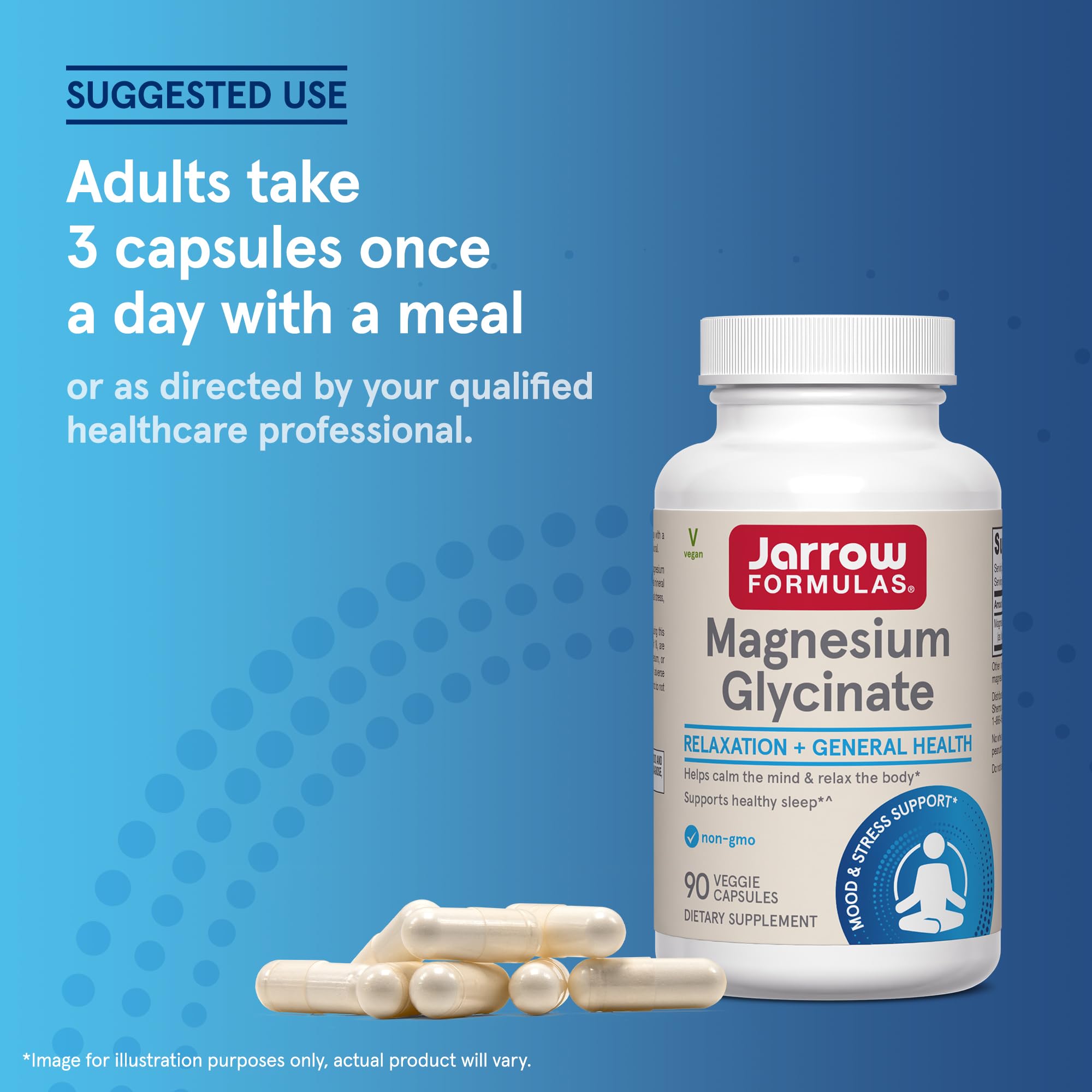Jarrow Formulas Magnesium Glycinate Veggie Capsules - 360 mg Magnesium per Serving, Supports Relaxation and Healthy Sleep, 90 Count, 30 Day Supply - TrustMedUSA