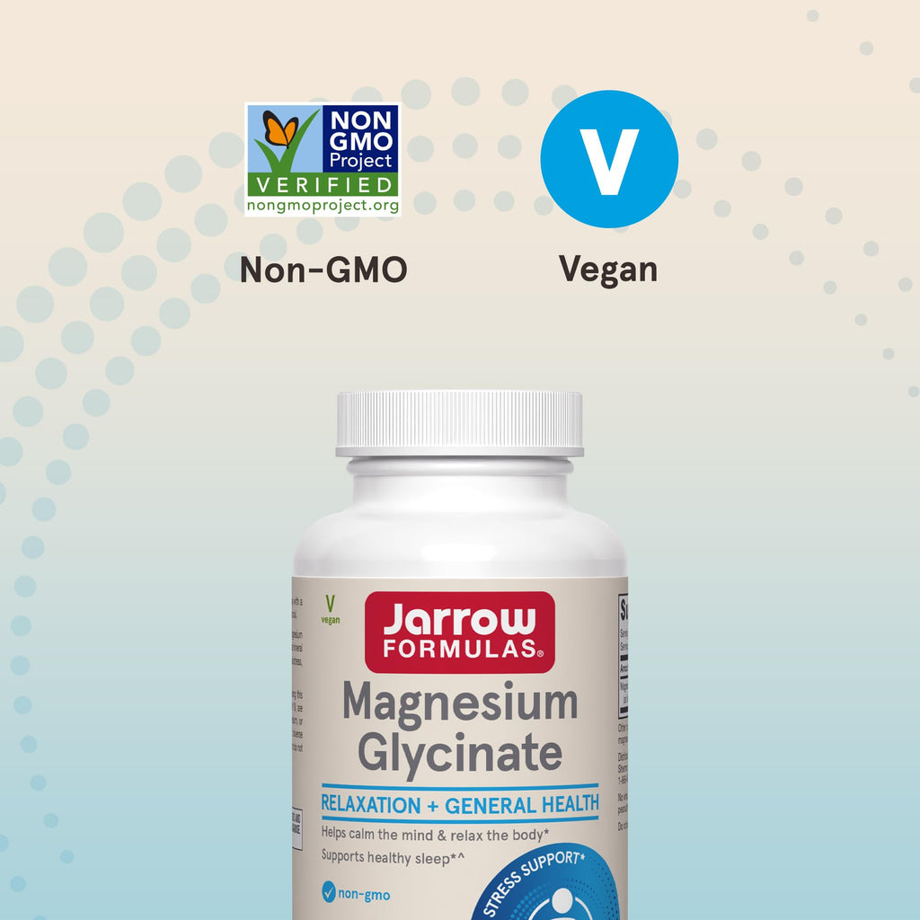 Jarrow Formulas Magnesium Glycinate Veggie Capsules - 360 mg Magnesium per Serving, Supports Relaxation and Healthy Sleep, 90 Count, 30 Day Supply - TrustMedUSA
