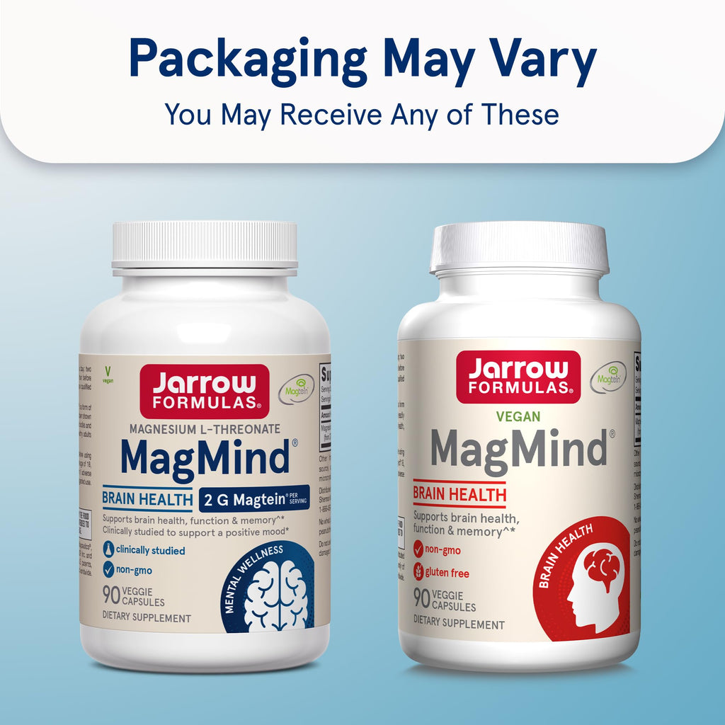 Jarrow Formulas Magnesium L-Threonate, MagMind Magtein Magnesium Supplement, Supplements for Memory Support, 90 Veggie Capsules - TrustMedUSA