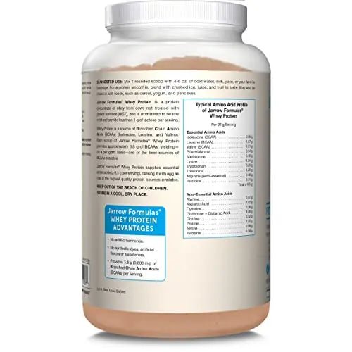 Jarrow Formulas Whey Protein With 18 g of Protein, 3.8 g of BCAAs, & Glutamine, Dietary - TrustMedUSA