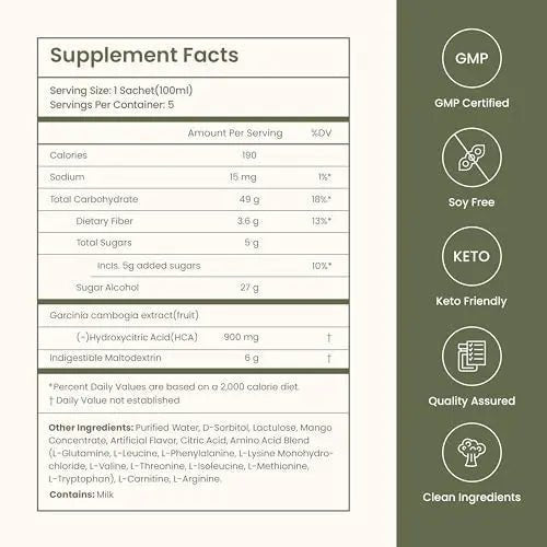 JAYU FreedomCafe 5 Day Detox Cleanse Ade Mango Flavor - 5 Pack (16.90oz) - Supports - TrustMedUSA