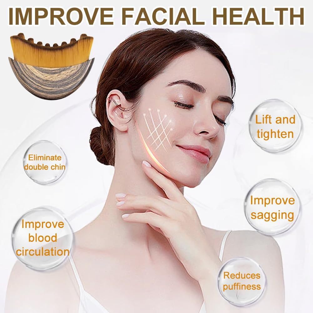 JBSZTH 2-Pack Lymphatic Contour Face Brush, Lymphatic Drainage & Contour Face Massage Brush Set for Gua Sha, Puffiness Reduction, Glowing Skin, Gentle Daily Facial and Body Massage Tool - Maple Wellness Supplements