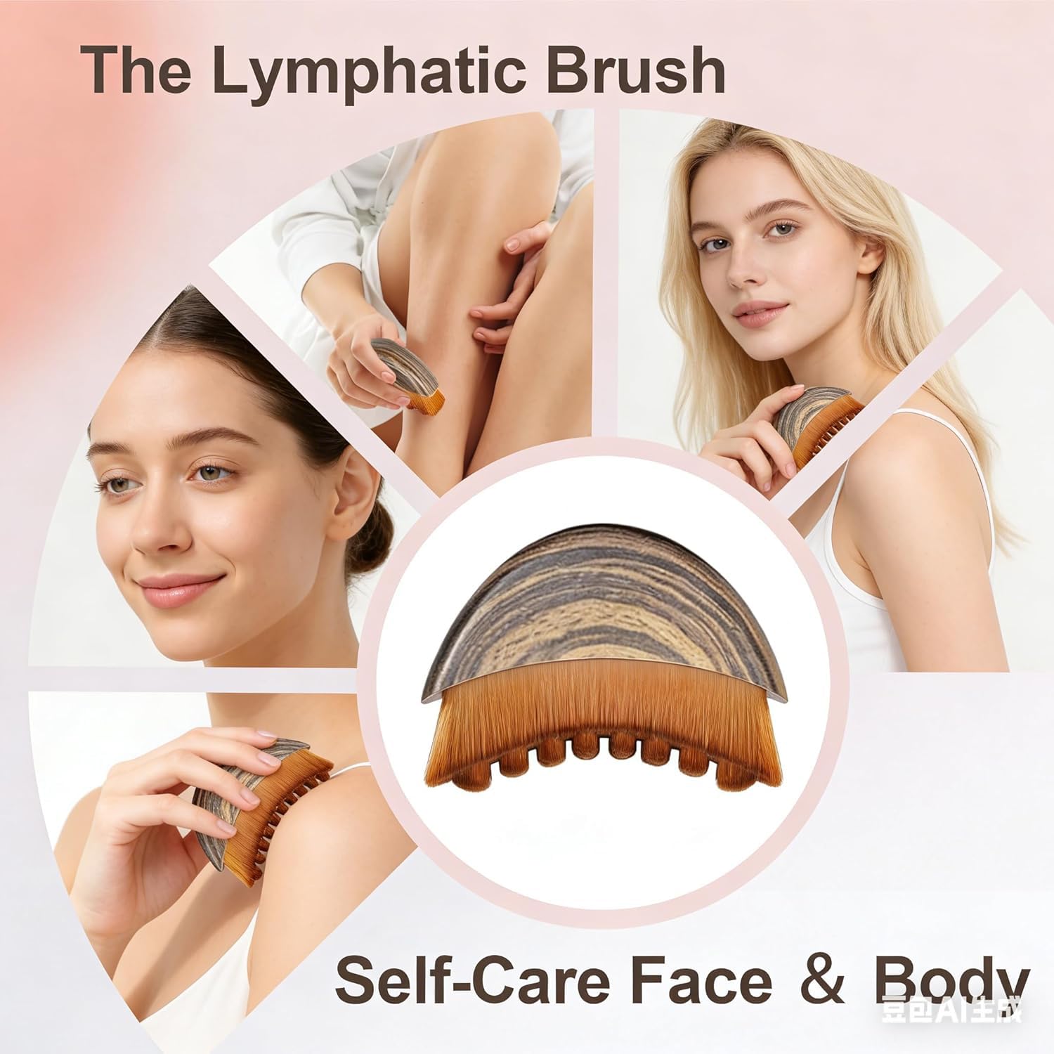 JBSZTH 2-Pack Lymphatic Contour Face Brush, Lymphatic Drainage & Contour Face Massage Brush Set for Gua Sha, Puffiness Reduction, Glowing Skin, Gentle Daily Facial and Body Massage Tool - Maple Wellness Supplements