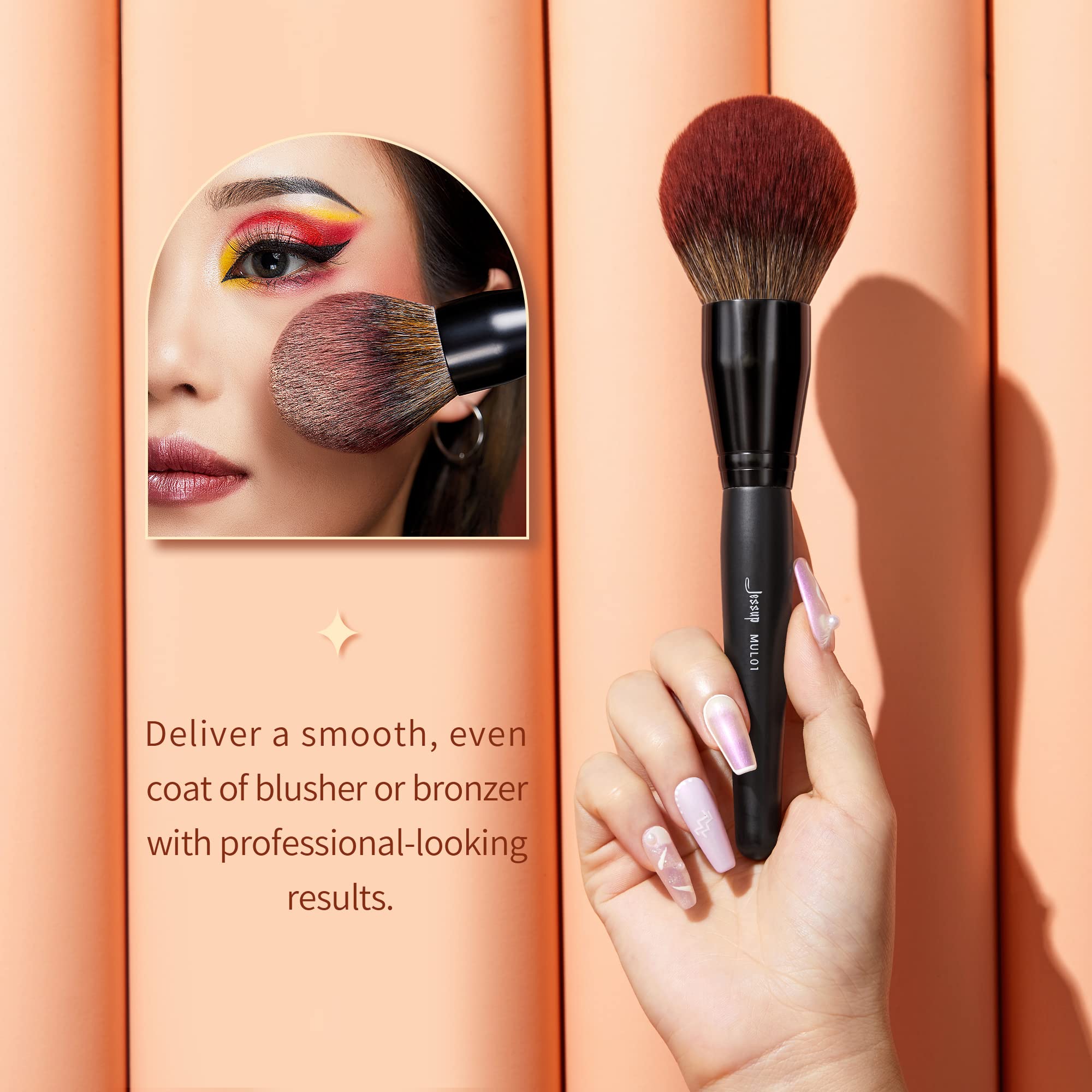 Jessup Powder Makeup Brush, Large Finishing Mineral Powder Brush for Full Face, Body Makeup, Vegan Flawlessly Face Brush for Powder, Blush & Bronzer MUL01 - TrustMedUSA
