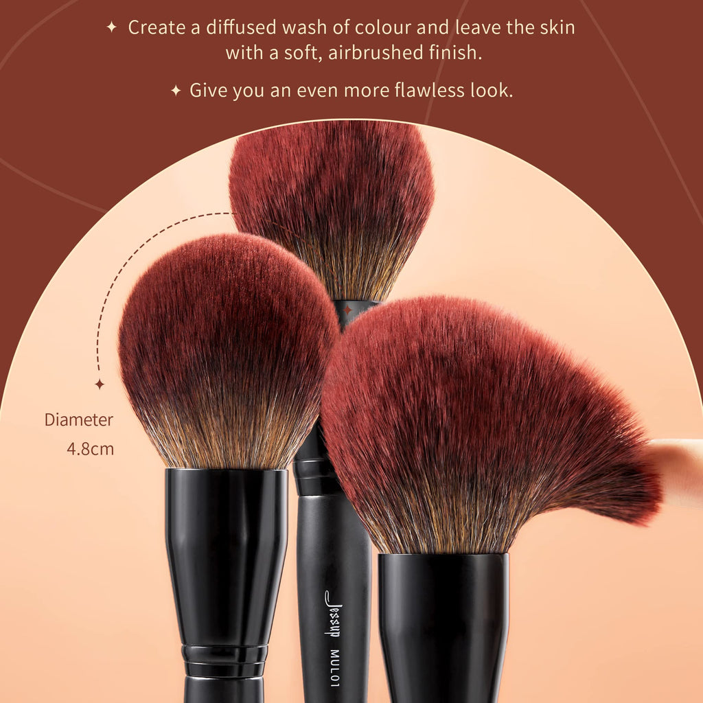 Jessup Powder Makeup Brush, Large Finishing Mineral Powder Brush for Full Face, Body Makeup, Vegan Flawlessly Face Brush for Powder, Blush & Bronzer MUL01 - TrustMedUSA