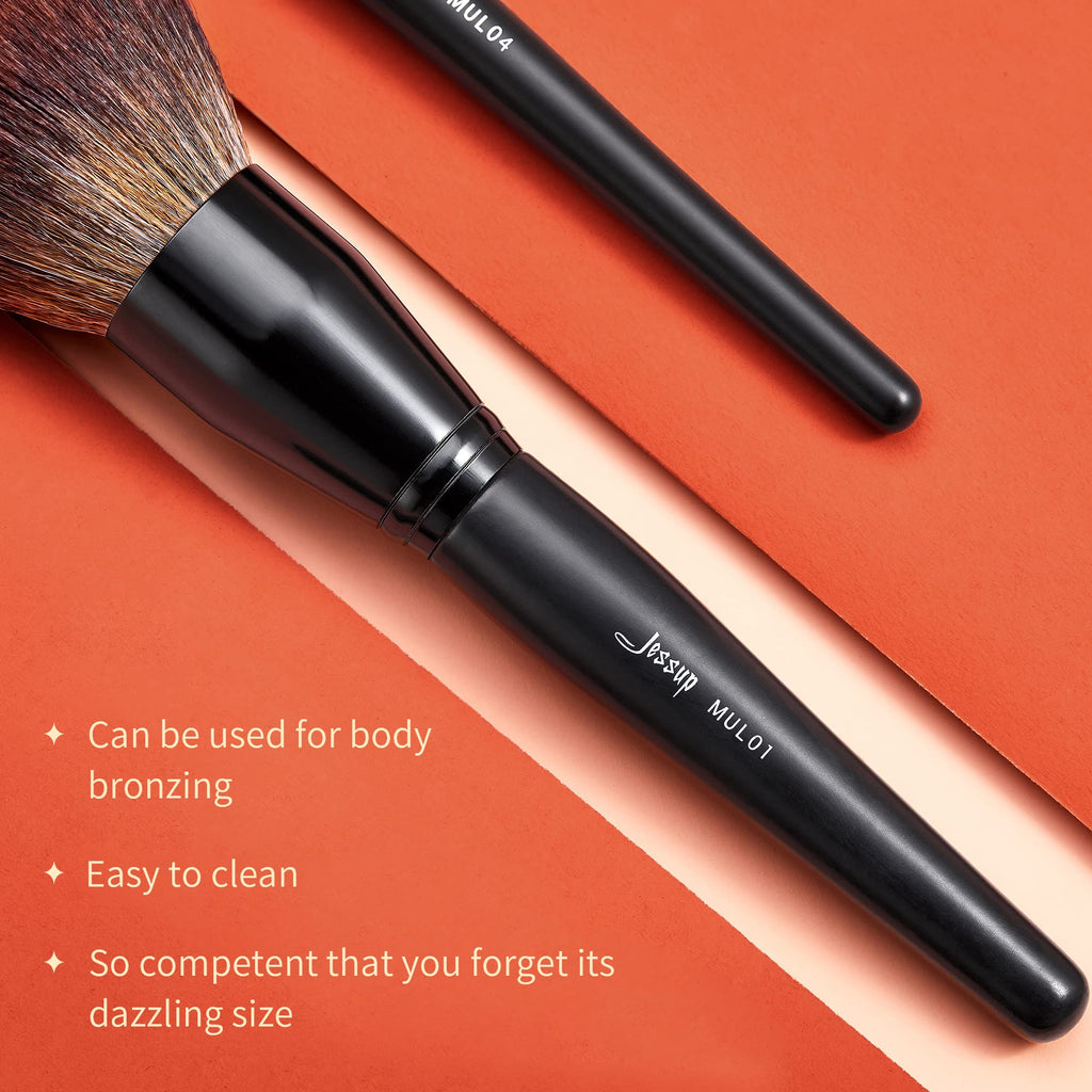 Jessup Powder Makeup Brush, Large Finishing Mineral Powder Brush for Full Face, Body Makeup, Vegan Flawlessly Face Brush for Powder, Blush & Bronzer MUL01 - TrustMedUSA