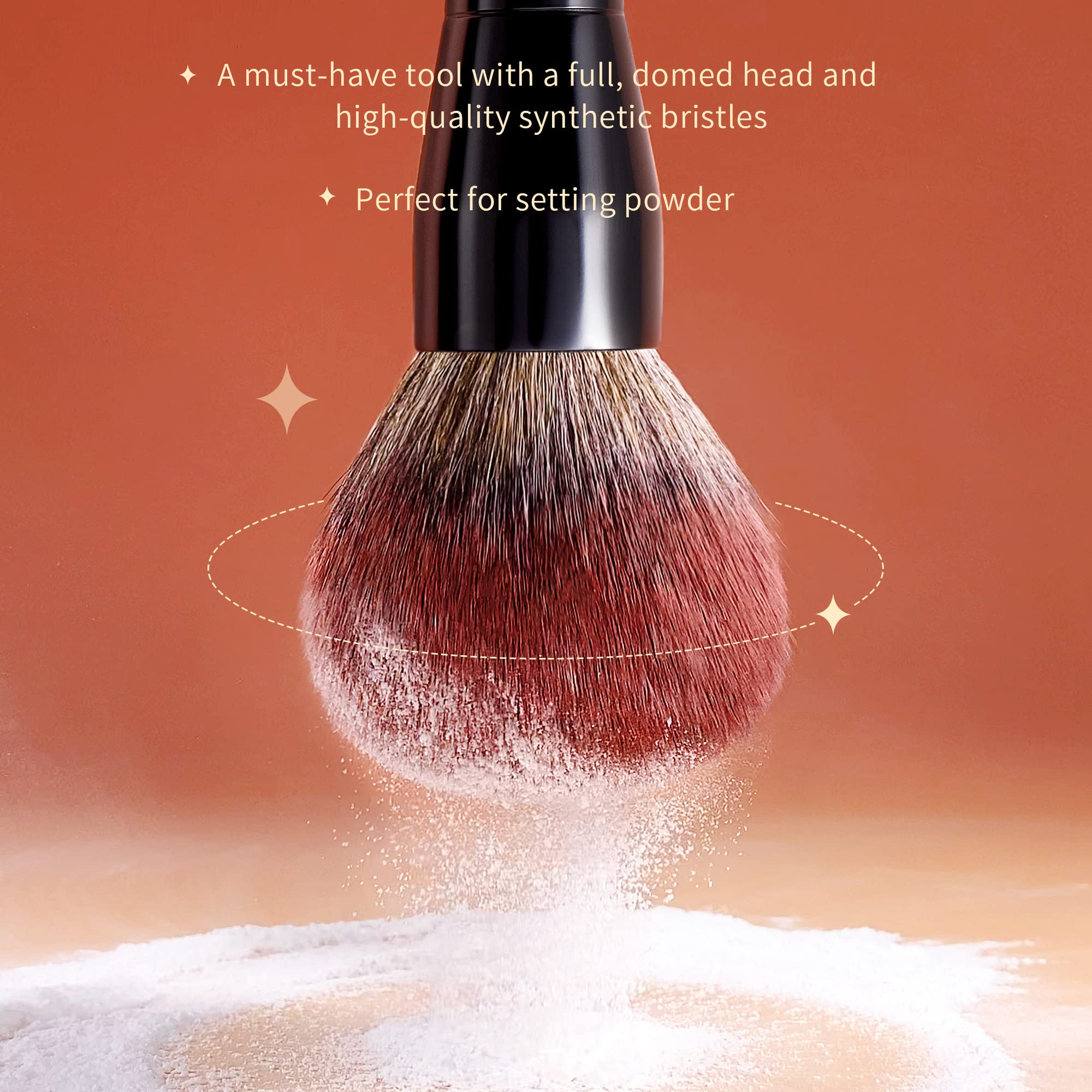 Jessup Powder Makeup Brush, Large Finishing Mineral Powder Brush for Full Face, Body Makeup, Vegan Flawlessly Face Brush for Powder, Blush & Bronzer MUL01 - TrustMedUSA