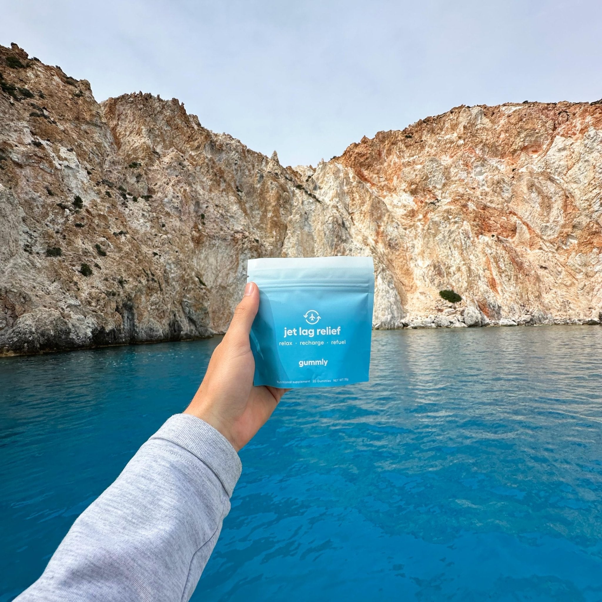Jet Lag Remedy for Travel Gummies • No Jet Lag Pills Alternative • Travel Essentials • Support Adjustment to Time Zones and Circadian Rhythm • Delicious Tropical Berry Flavor • 20 Gummies 3-5 Trips - TrustMedUSA