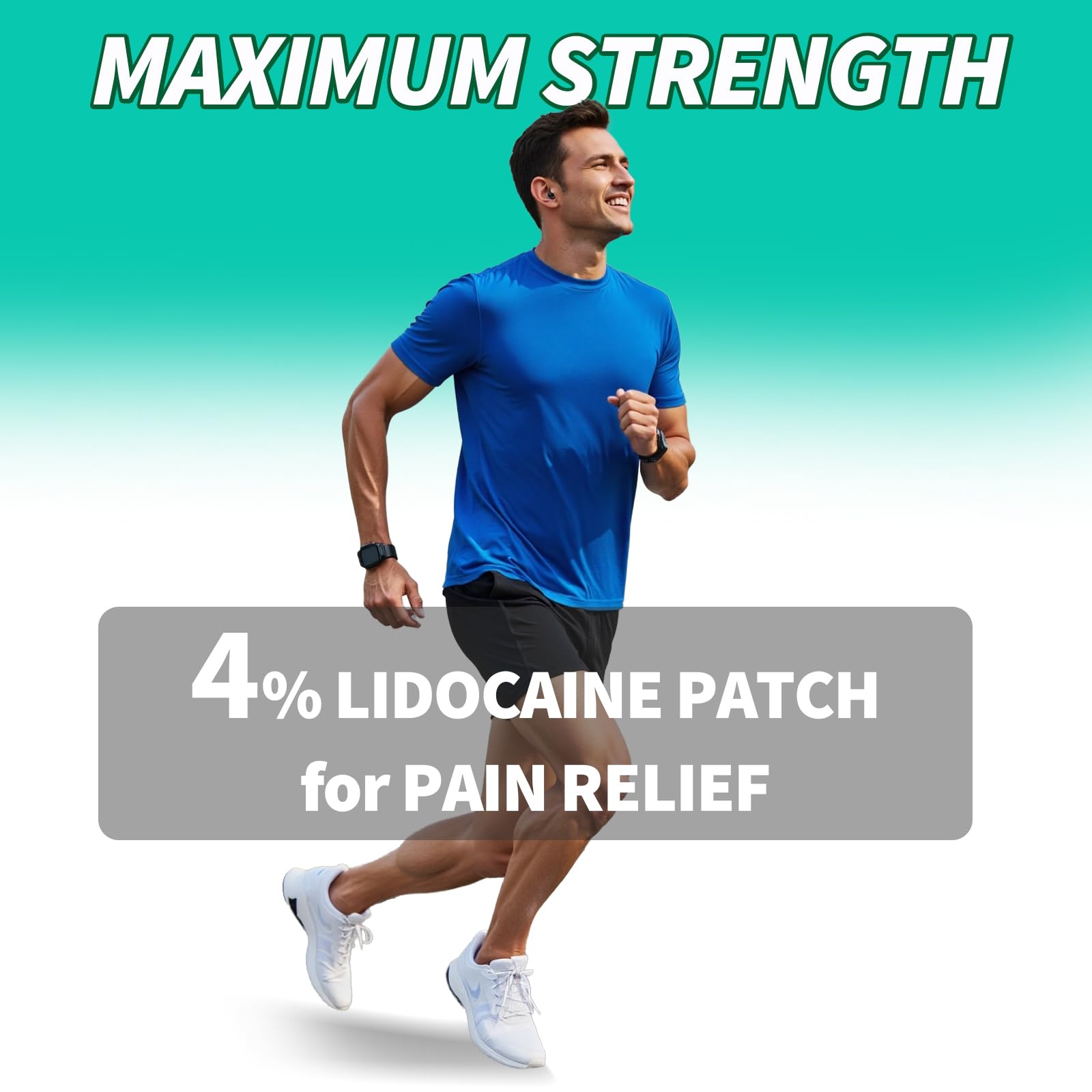 JIATUHAN 4% Lidocaine Pain Relief Patches – Maximum Strength for Back, Neck, Joint & Muscle Pain – Long-Lasting & Flexible – 15 Patches - TrustMedUSA