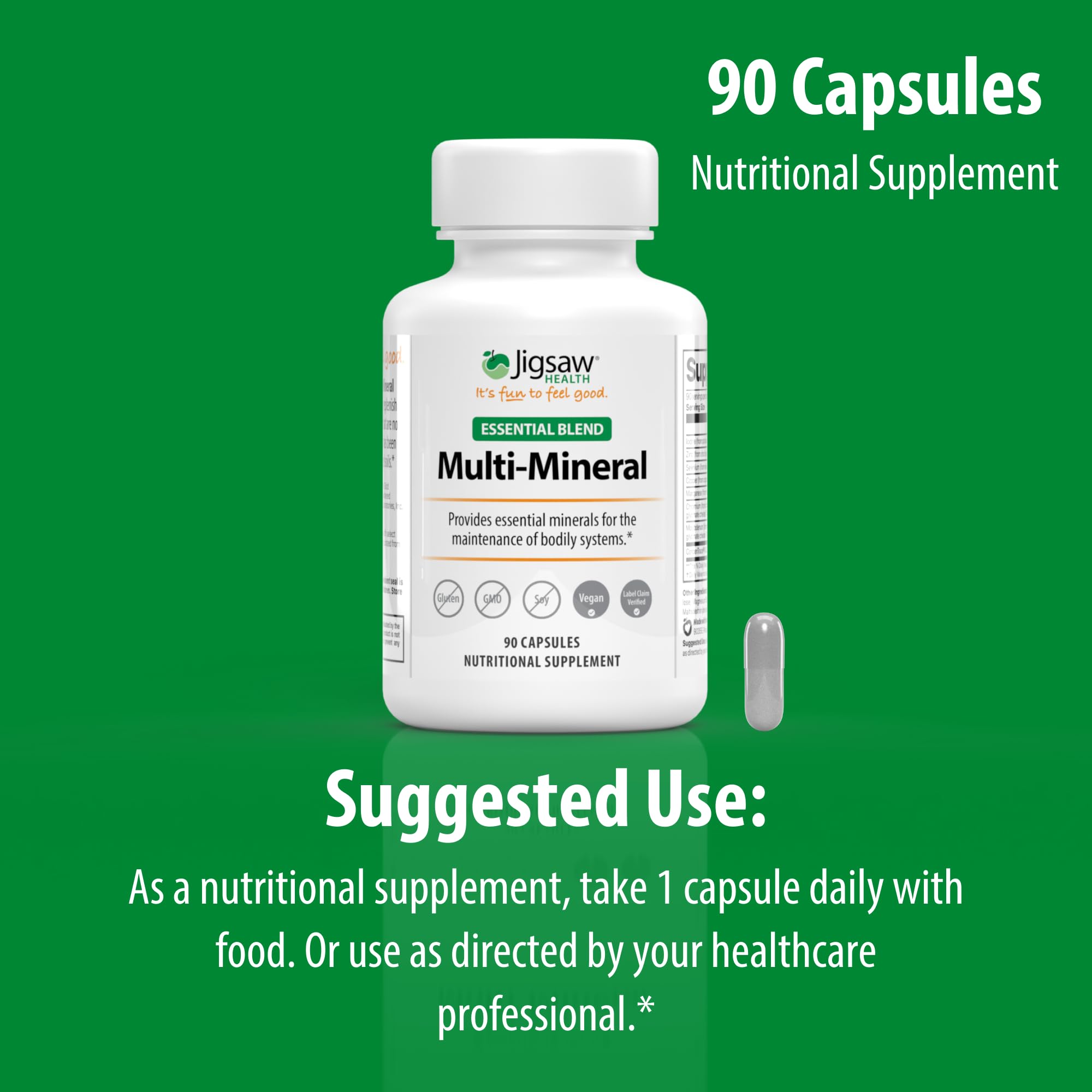 Jigsaw Health Multi-Mineral Essential Blend | 90 Capsules | 90 Servings - TrustMedUSA