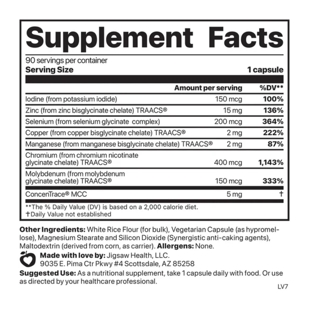 Jigsaw Health Multi-Mineral Essential Blend | 90 Capsules | 90 Servings - TrustMedUSA