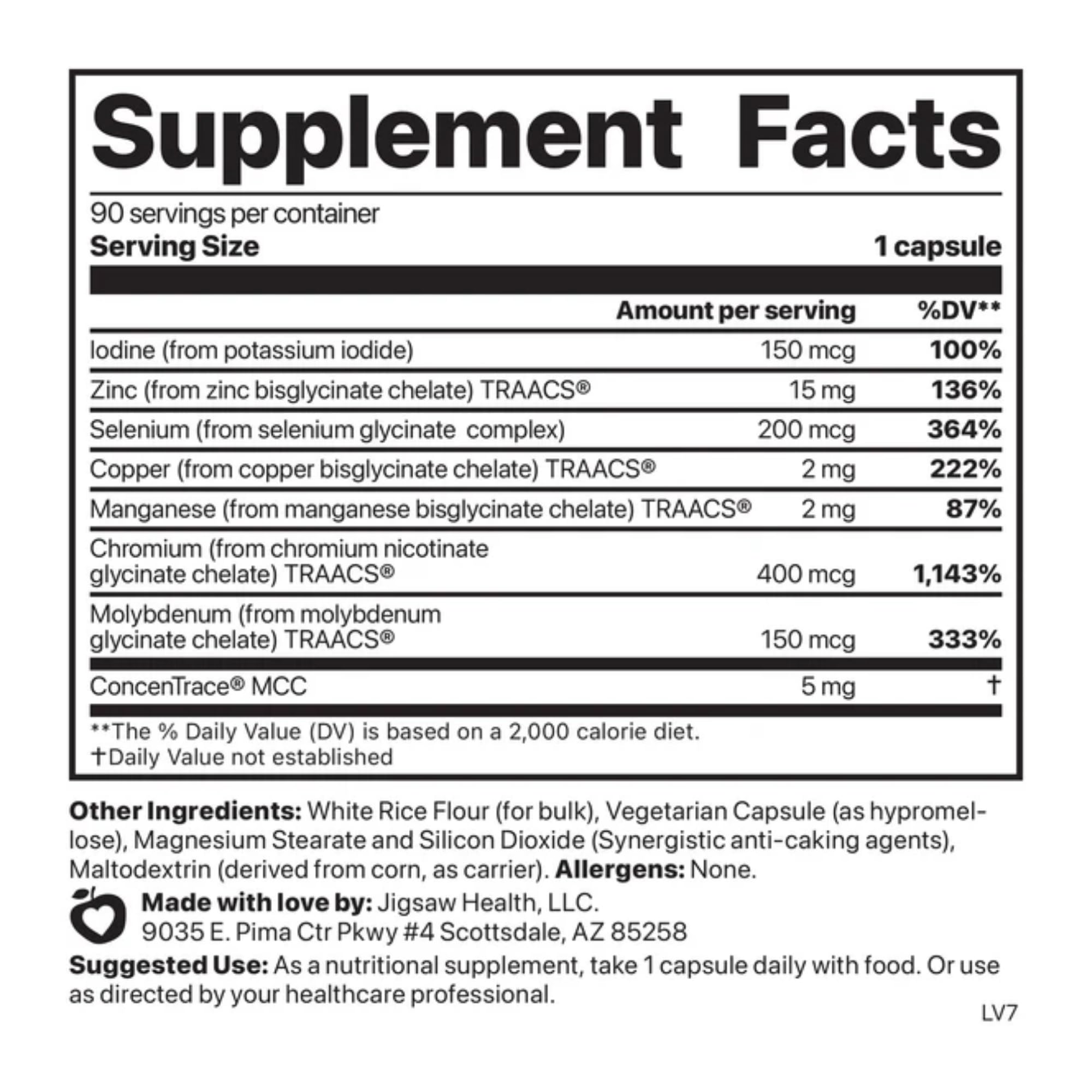 Jigsaw Health Multi-Mineral Essential Blend | 90 Capsules | 90 Servings - TrustMedUSA